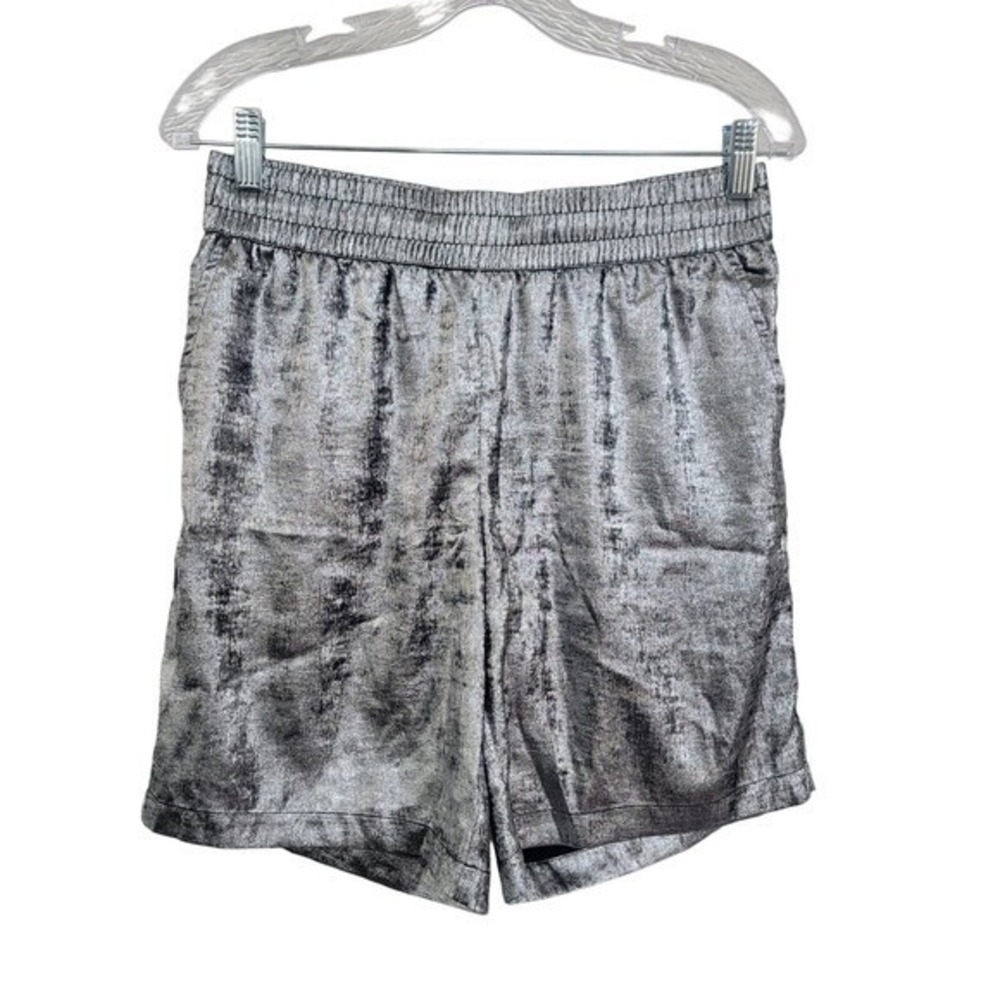 Future Collective Alani‎ Noelle Silver Drawstring Shorts Size Small Rave Women